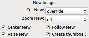 New Image Preferences